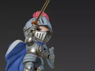 Chibi Knight of Light - Tiny Hero Big Heart 3D model