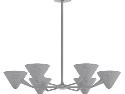 Kilby 6 Light Sputnik Sphere Chandelier by AllModern 3D model