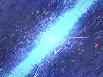 SCIFI Future technology Cyberpenk chip city building 3D model