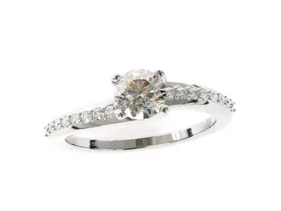 Engagement ring 3D print model