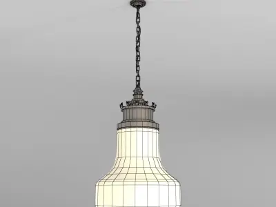 Art Deco Ceiling Light 3D model