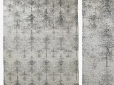 ADELA HAND-KNOTTED WOOL SILK RUG 3D model