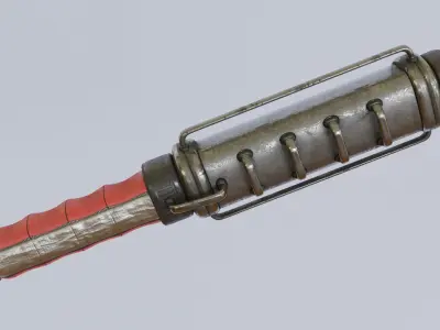 Sci-Fi Flashlight Low-poly 3D model