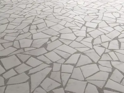 Floor Mosaic Crackle Marble on Graphite 05 Texture