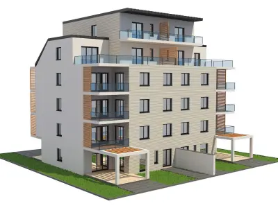 Residential Building 1 3D model purchase