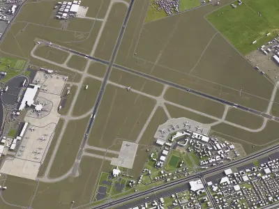 Tunis - Carthage Airport Low-poly 3D model