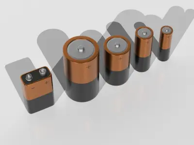 Battery  Low-poly 3D model