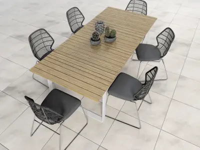 Chair Crinoline B and B Italia Outdoor 3D model