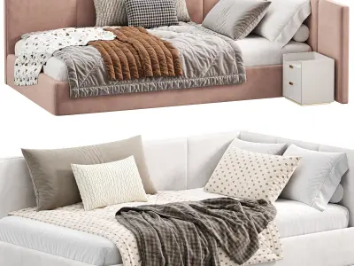 Parfe cushioned Corner bed 3D model