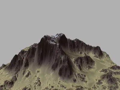 mount mountain range 3D model