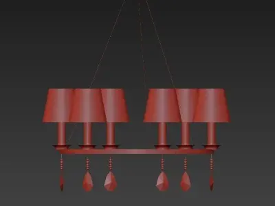 ELEGANCE chandelier with four lamps 3D model