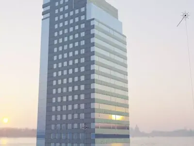 skyscraper building 3d model Low-poly 3D model purchase