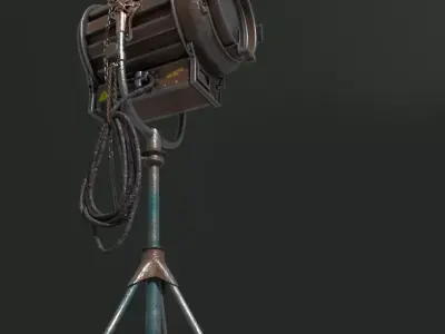 Vintage spot light 3D model