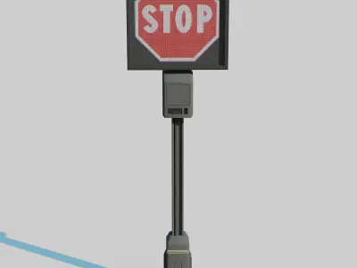 Cyberpunk Street Signs 3D model