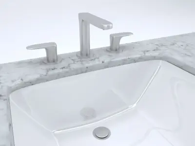 Vanity bathroom with marble top 3D model