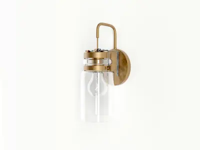 3D retro wall lamp Free 3D model