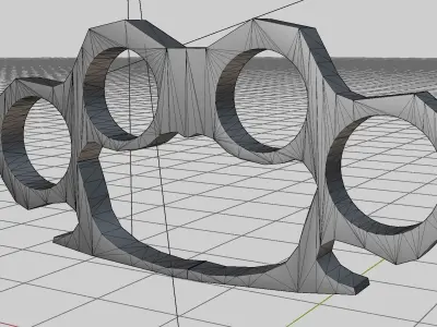 Game ready lowpoly Knuckleduster fist knuckle Low-poly 3D model