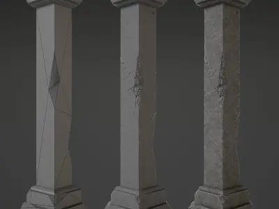 Column - 3rd Low-poly 3D model