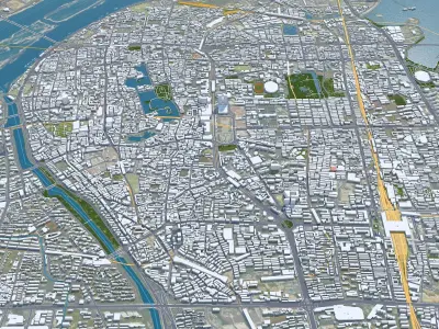 Nanchang Jiangxi China 60km AI Low-poly 3D model