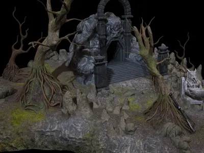 Island fantasy 3D model