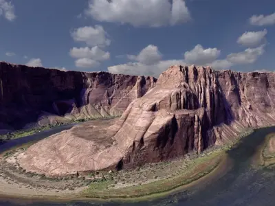 Grand Canyon Horse Shoe Bend Multipurpose 3D Terrain Model 3D model