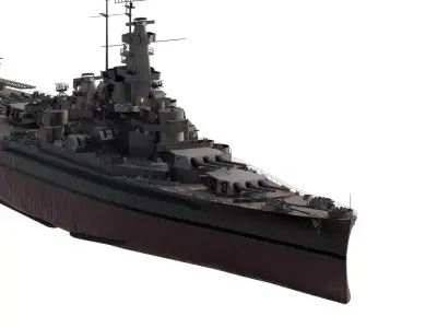 US NAVY BATTLESHIP SOUTH DAKOTA CLASS 3D model
