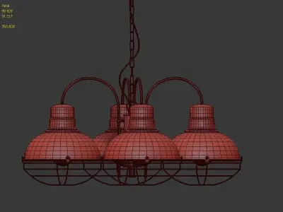 Hanging lamp LOFT HOUSE P-137 3D model