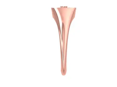 Solitaire Women Light Weight Band Ring 3D print model 23