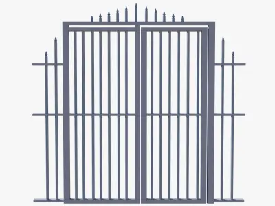 Medieval Door Low-poly 3D model