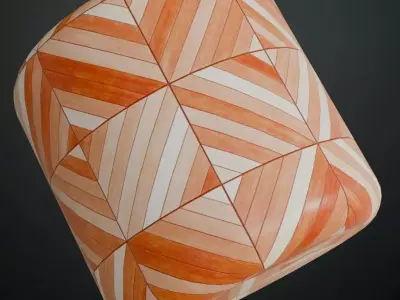 Light Geometric Triangle Inlay Wood Parquet PBR Seamless Texture