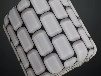 Modern Beveled Metal Bricks PBR Seamless Texture