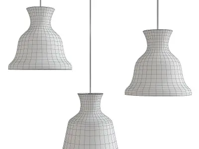 Salute Clear Pendant Light Low-poly 3D model