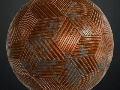 Rusty Metal Plate Rusted Industrial PBR Seamless Texture