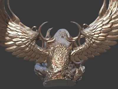 Hooded God Wings collection 3D model