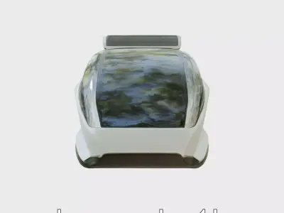 Futuristic Flying Taxi Concept Vehicle Design Low-poly 3D model