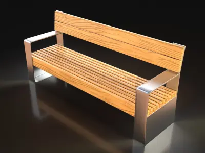 Urban Bench Set  Free 3D model
