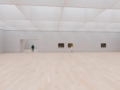 Art Museum Gallery Interior 49 Low-poly 3D model