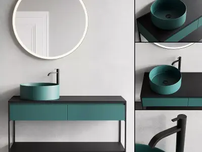 Nic Design Bridge Vanity unit Set 2 3D model