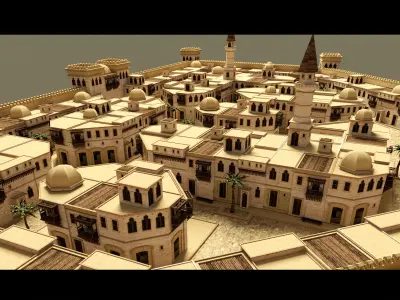 Arabic City- 3d Model 3D model