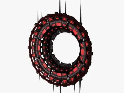 Star gates 3 low poly Low-poly 3D model