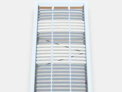 MALM Bed frame high 89 Low-poly 3D model