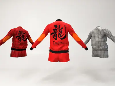 tracksuit jacket on street at night Low-poly 3D model