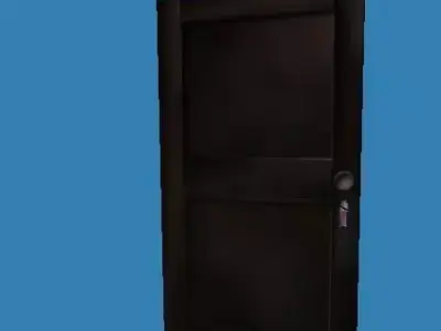 metal door Low-poly 3D model shop