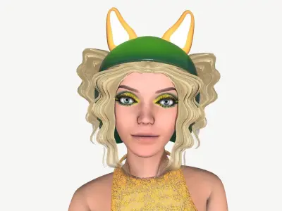 Cosmo fox Low-poly 3D model