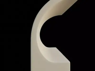 Futuristic Concrete Bus Stop  Seating Canopy Low-poly 3D model