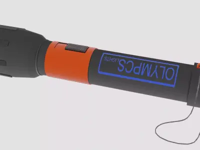 Troch flashlight with orange cord Free 3D model