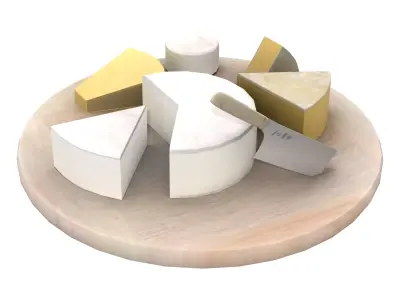 Cheese Plate Low-poly 3D model
