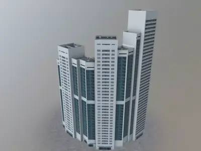 Moscow House Building50 Low-poly 3D model