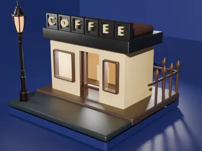 Coffee Cafe 3D model 3D model