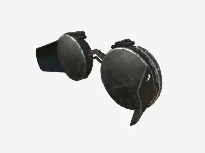 SciFi Glasses G05 Metal - Character Design Fashion Low-poly 3D model